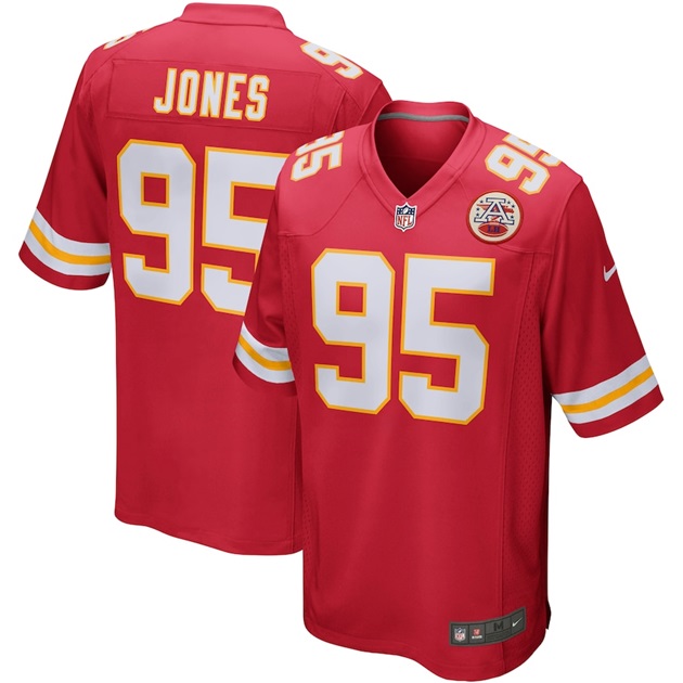 mens nike chris jones red kansas city chiefs player game jersey